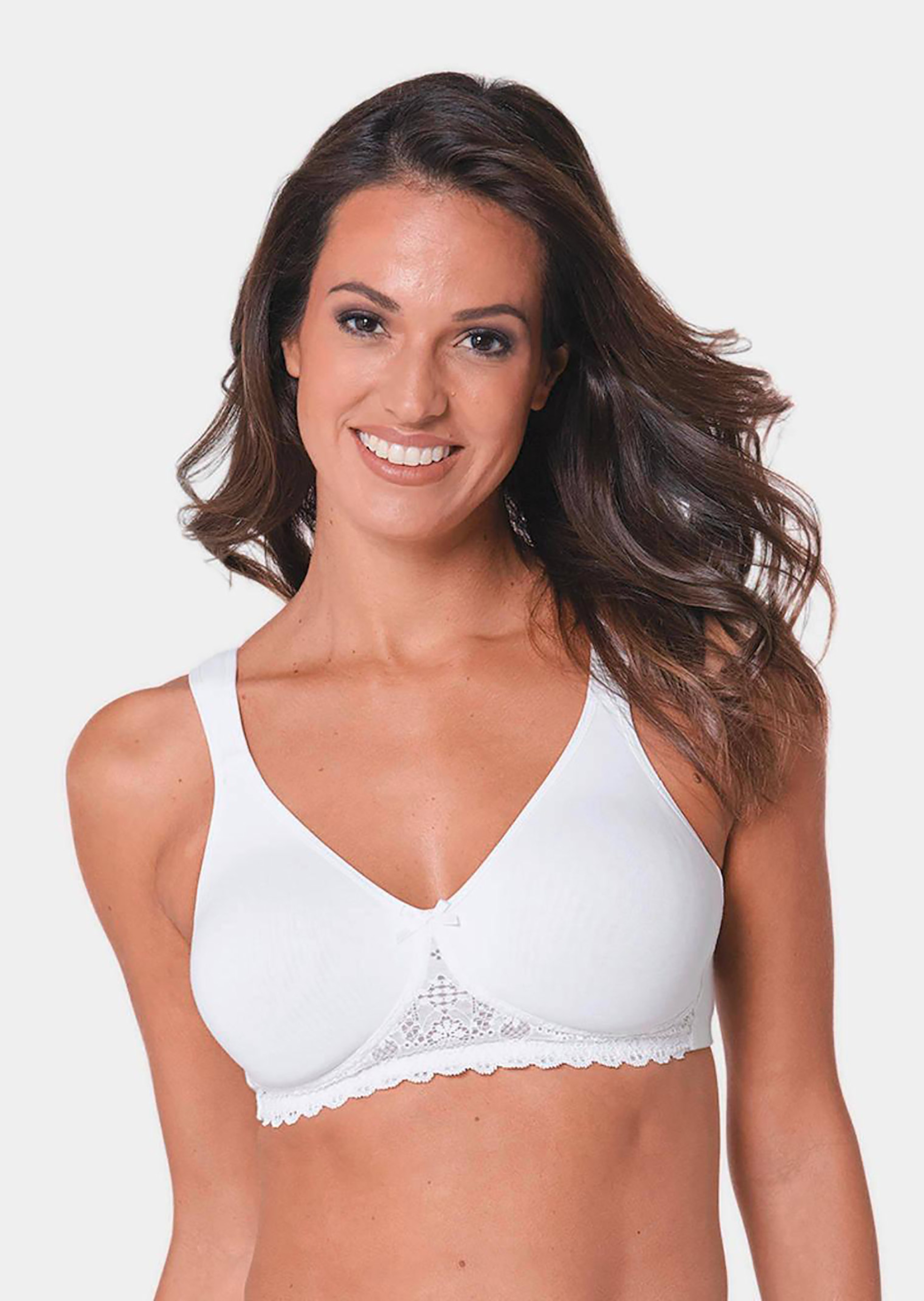 Soutien-gorge sans armature en coton et dentelle