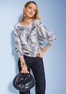 Kaschmirpullover mit Blätterprint thumbnail 7