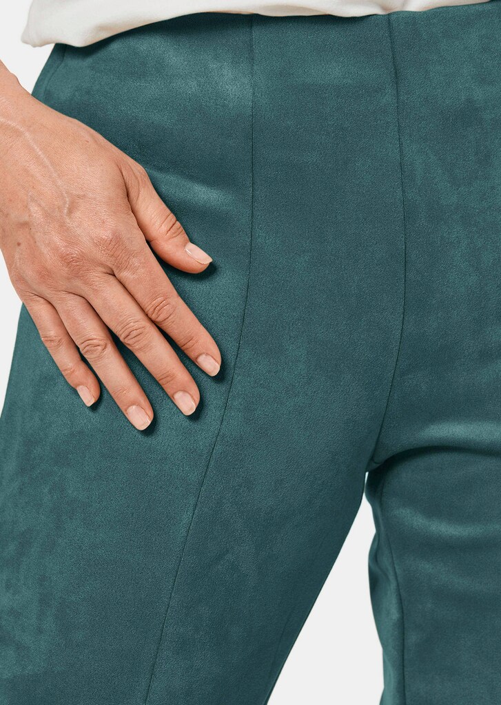 Moderne Leggings in trendigem Velourslederimitat