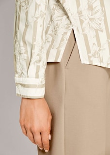 Cotton shirt in a mixed-knit pattern thumbnail 5