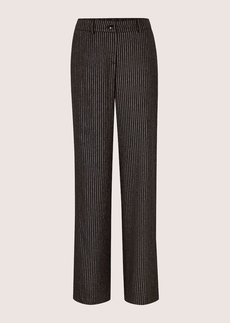 Nadelstreifen-Hose mit weitem Bein