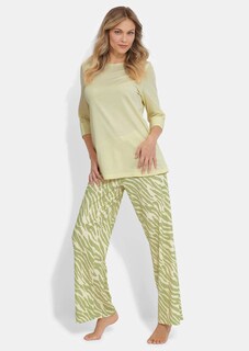 Pyjama mit dezentem Animal Print thumbnail 5