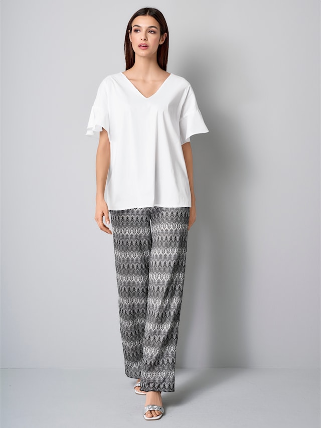 Bluse mit V-Ausschnitt 1