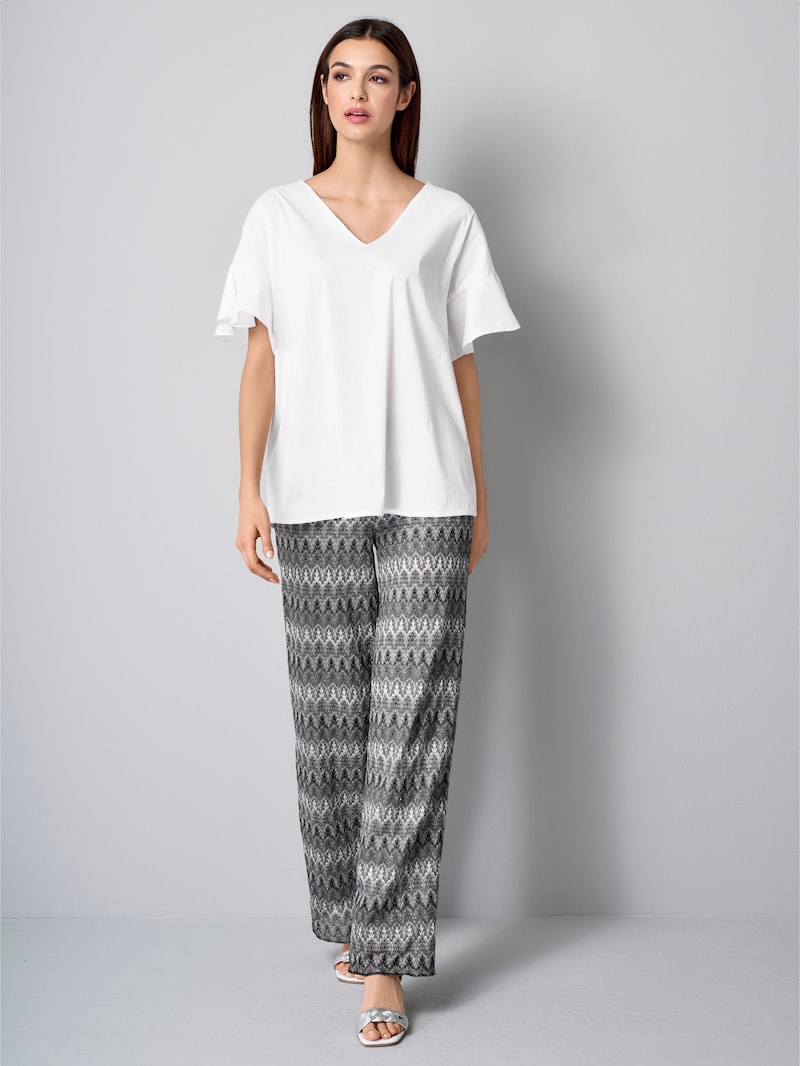 Bluse mit V-Ausschnitt