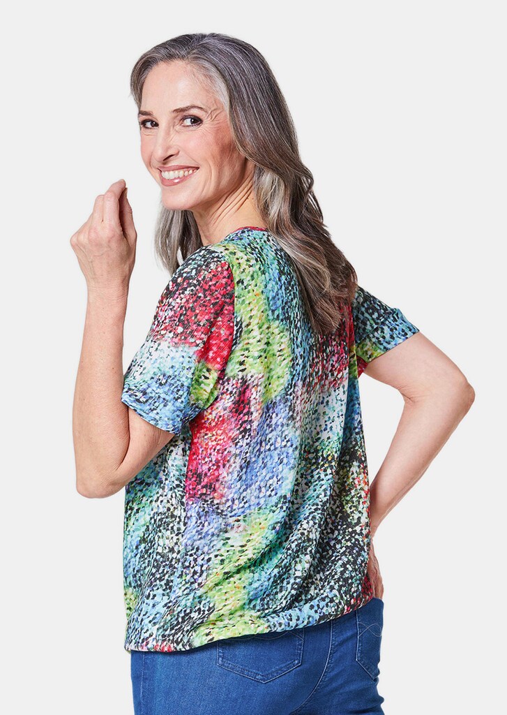 Kleurrijk gedessineerde blouse met mooie details