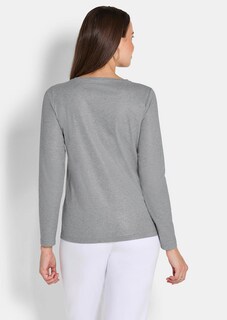 T-shirt à manches longues en pur coton thumbnail 2