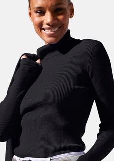 Rippstrick-Pullover mit Rollkragen thumbnail 4