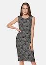 Sleeveless shift dress with elegant print thumbnail 1