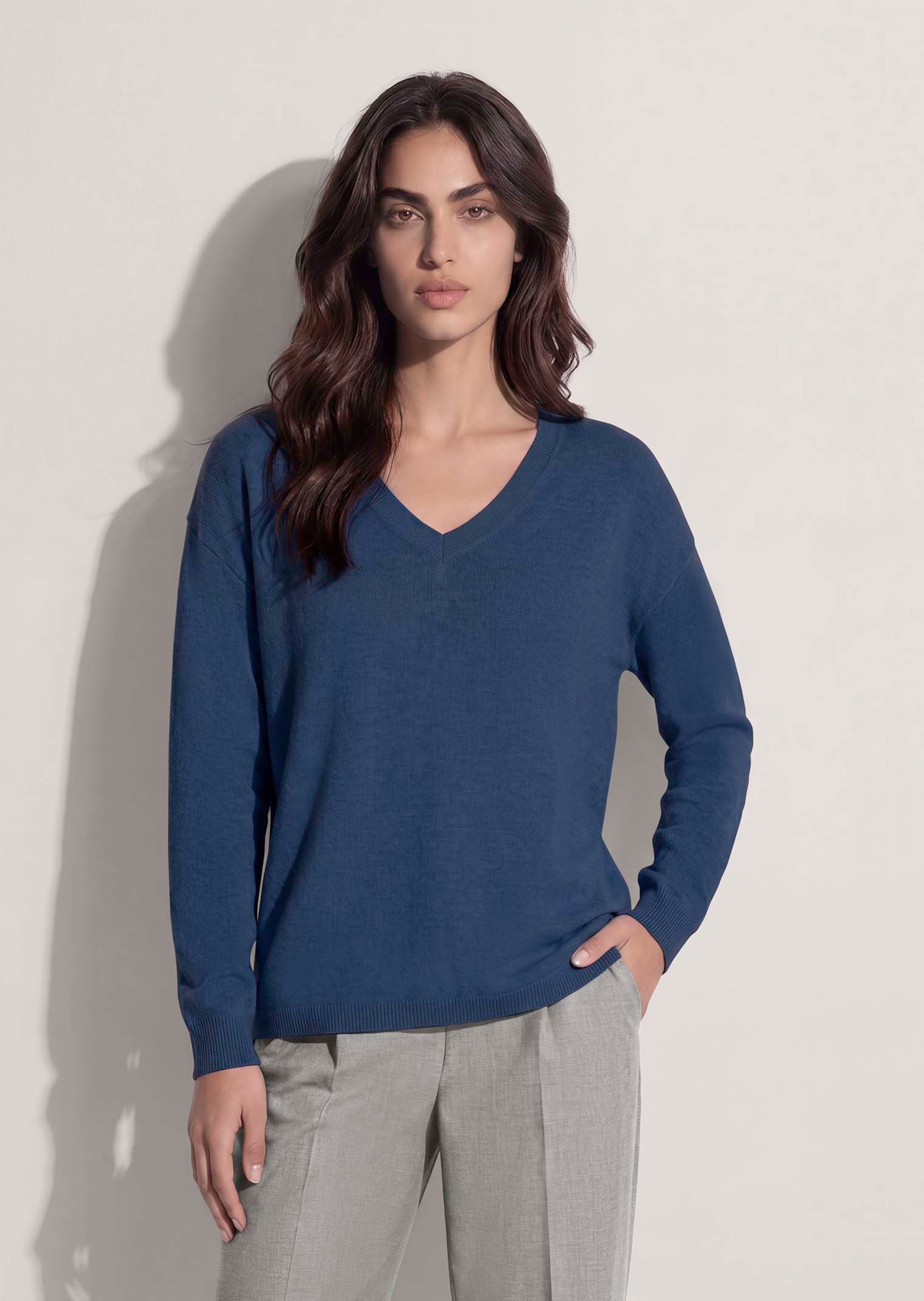 Pull en V en bon cachemire