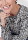 Pullover mit Hahnentrittmuster und Glanzeffekt thumbnail 5