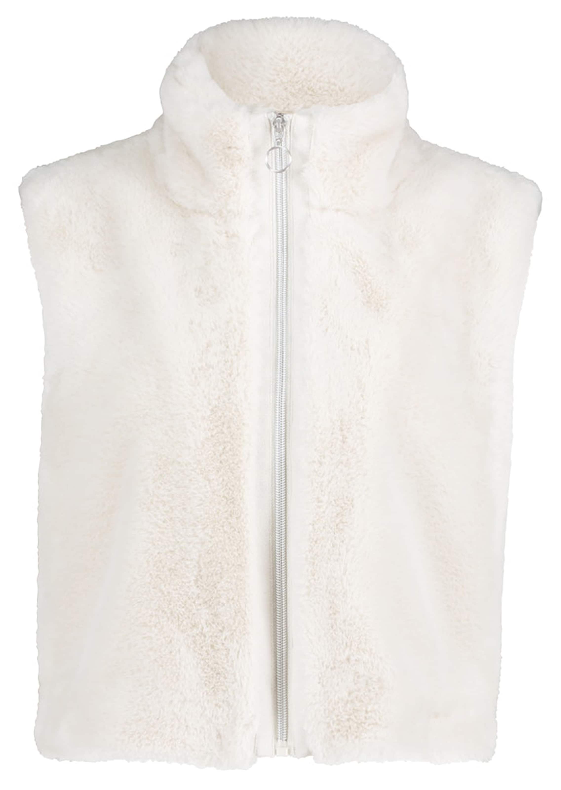 Gilet duveteux en fausse fourrure.