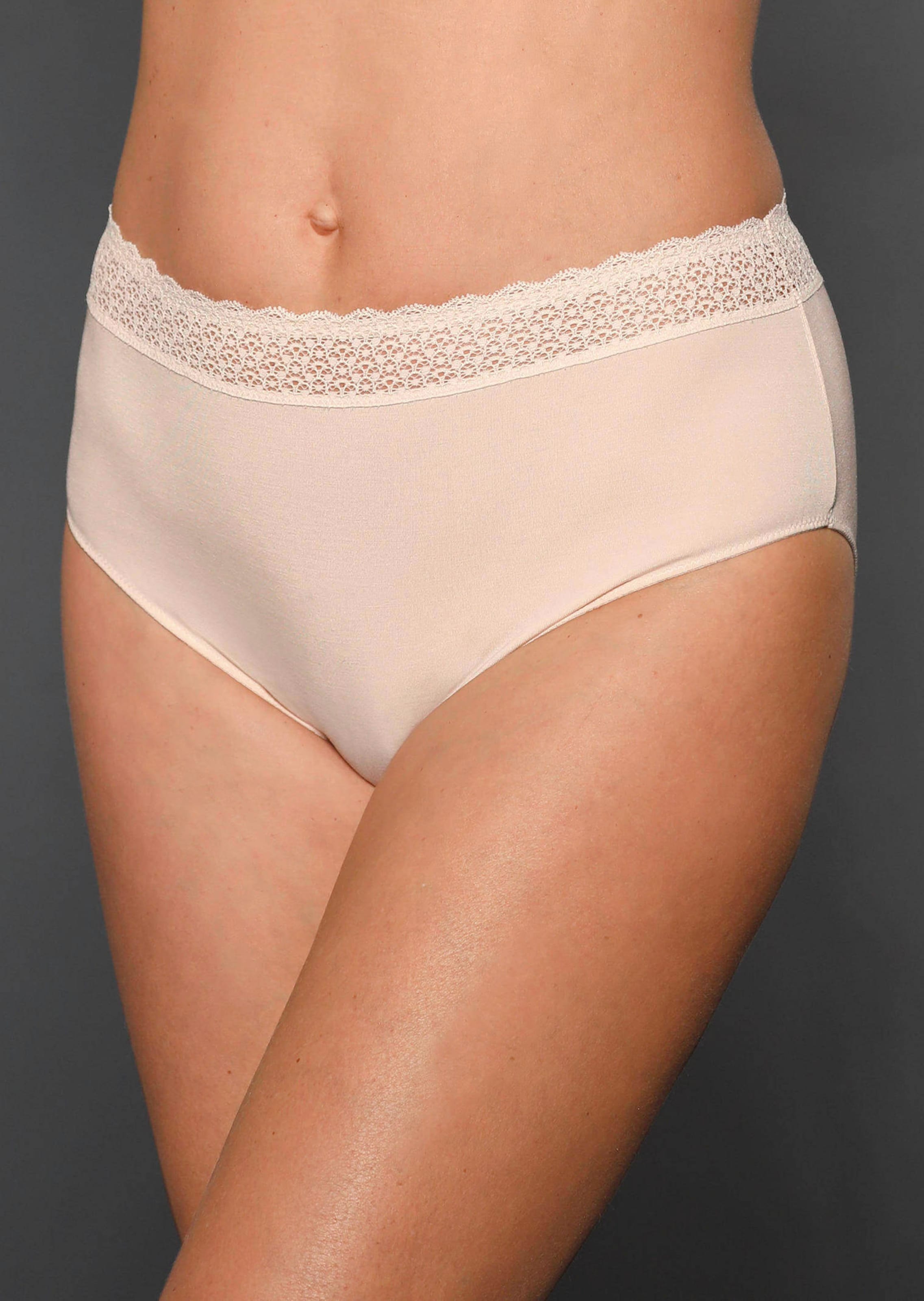 Lot de 2 slips taille haute avec élastique en dentelle