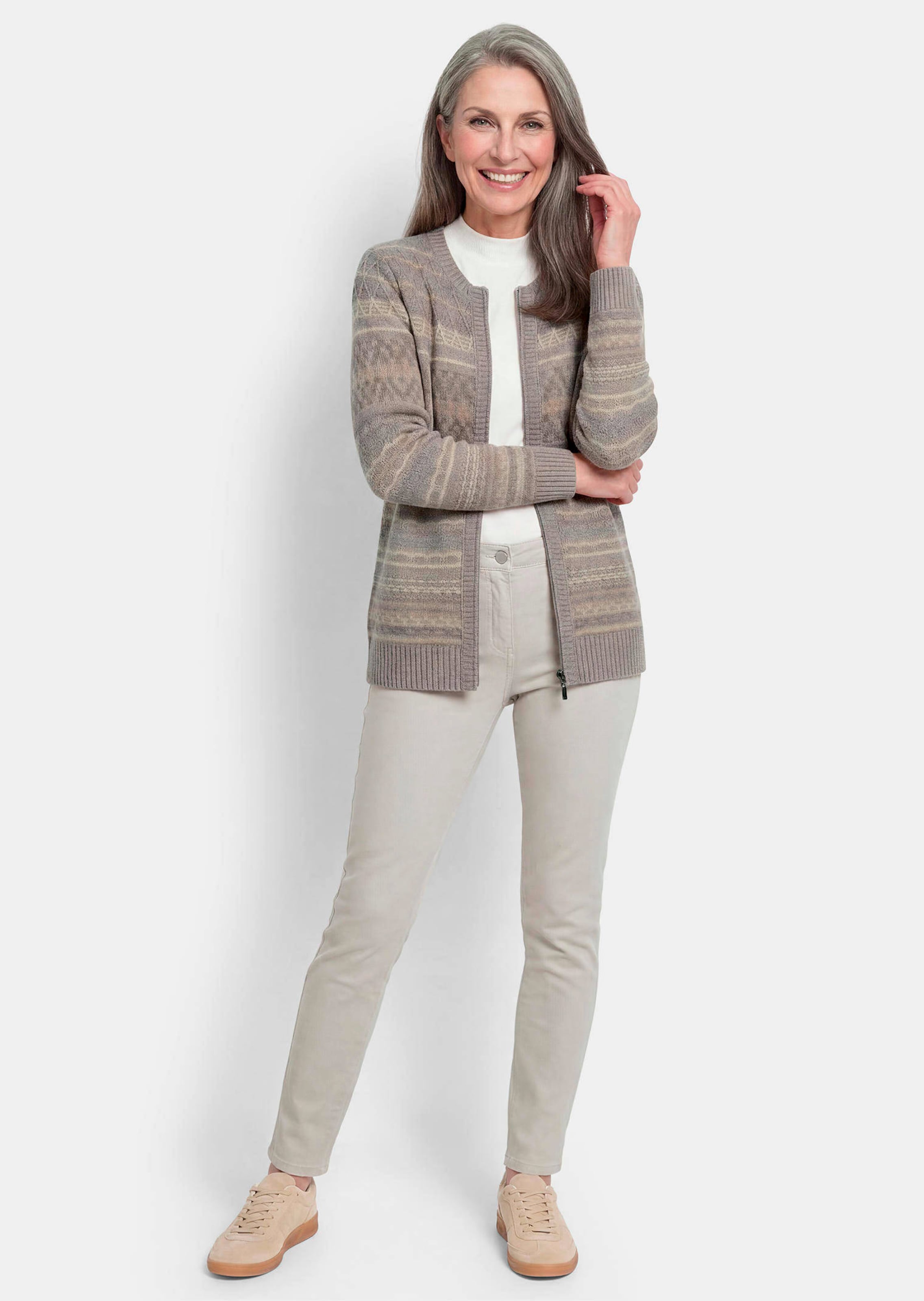 Warm tricot jasje met ritssluiting