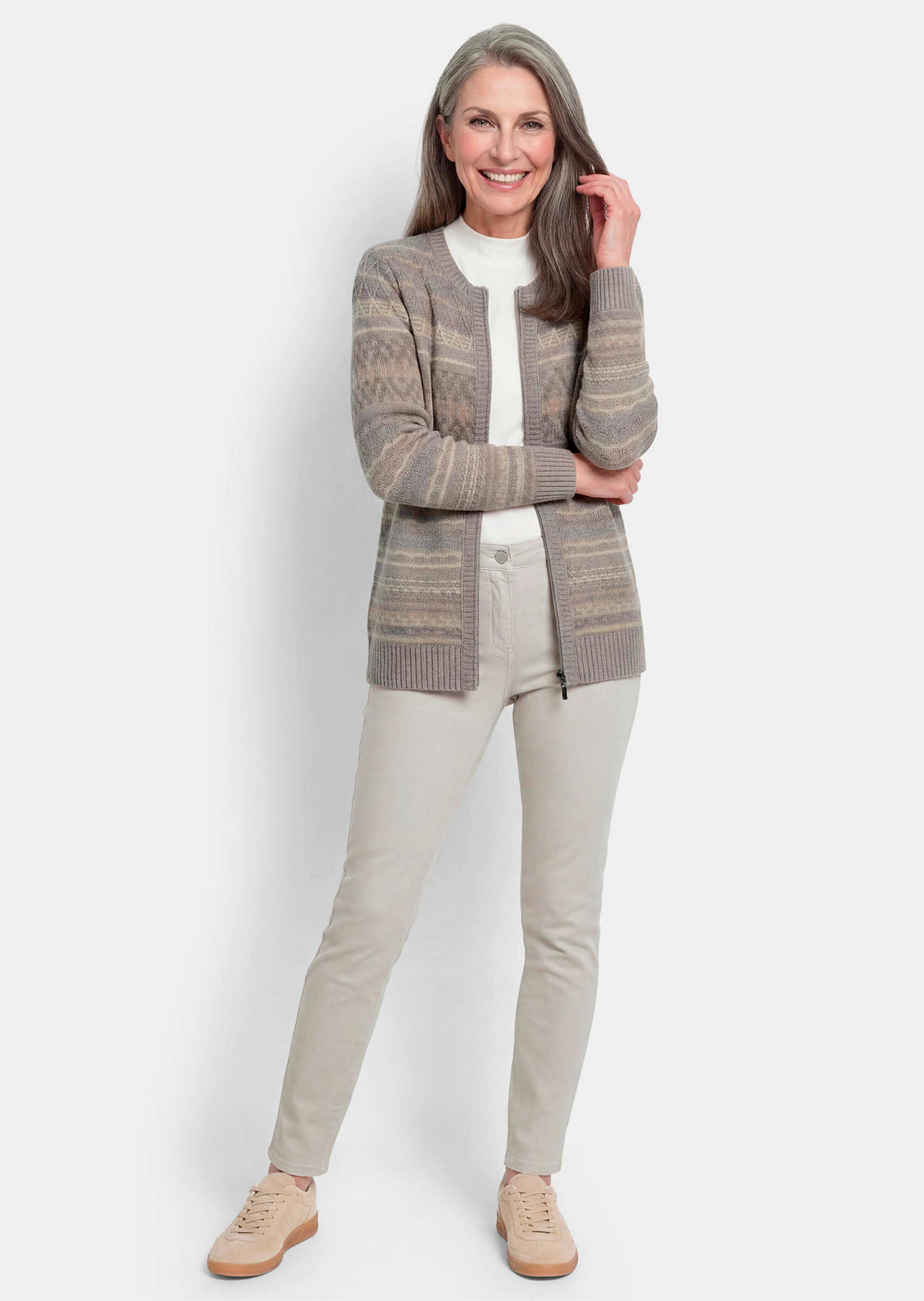 Warm tricot jasje met ritssluiting