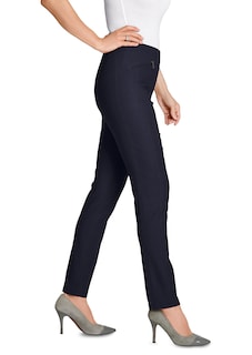 Pantalon en bengaline LOUISA. Coupe ajustée. Intérieur légèrement molletonné. thumbnail 7