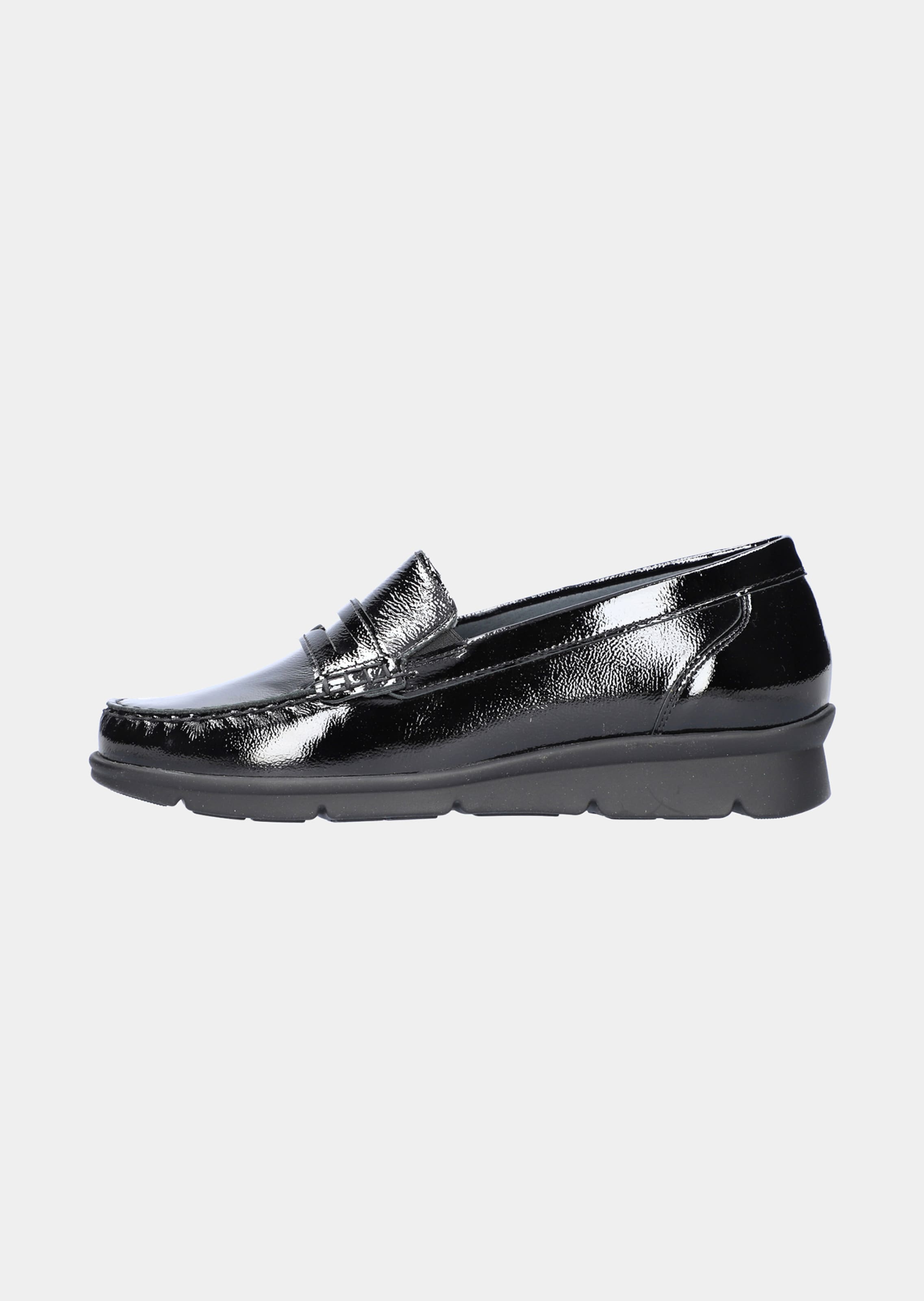 Mocassins brillants avec barrette décorative