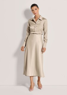 Eleganter Satinrock in Midi-Länge thumbnail 2