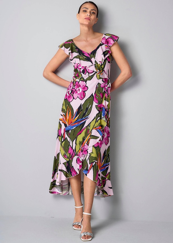 Kleid mit Volant am Ausschnitt