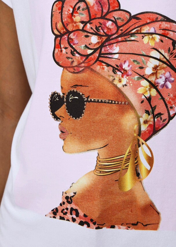 Shirt mit modischem Druck im Vorderteil 4