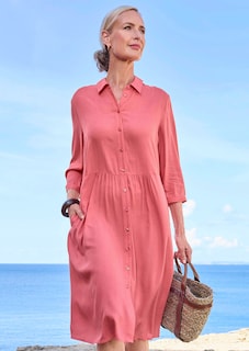 Robe chemisier avec poches latérales thumbnail 7