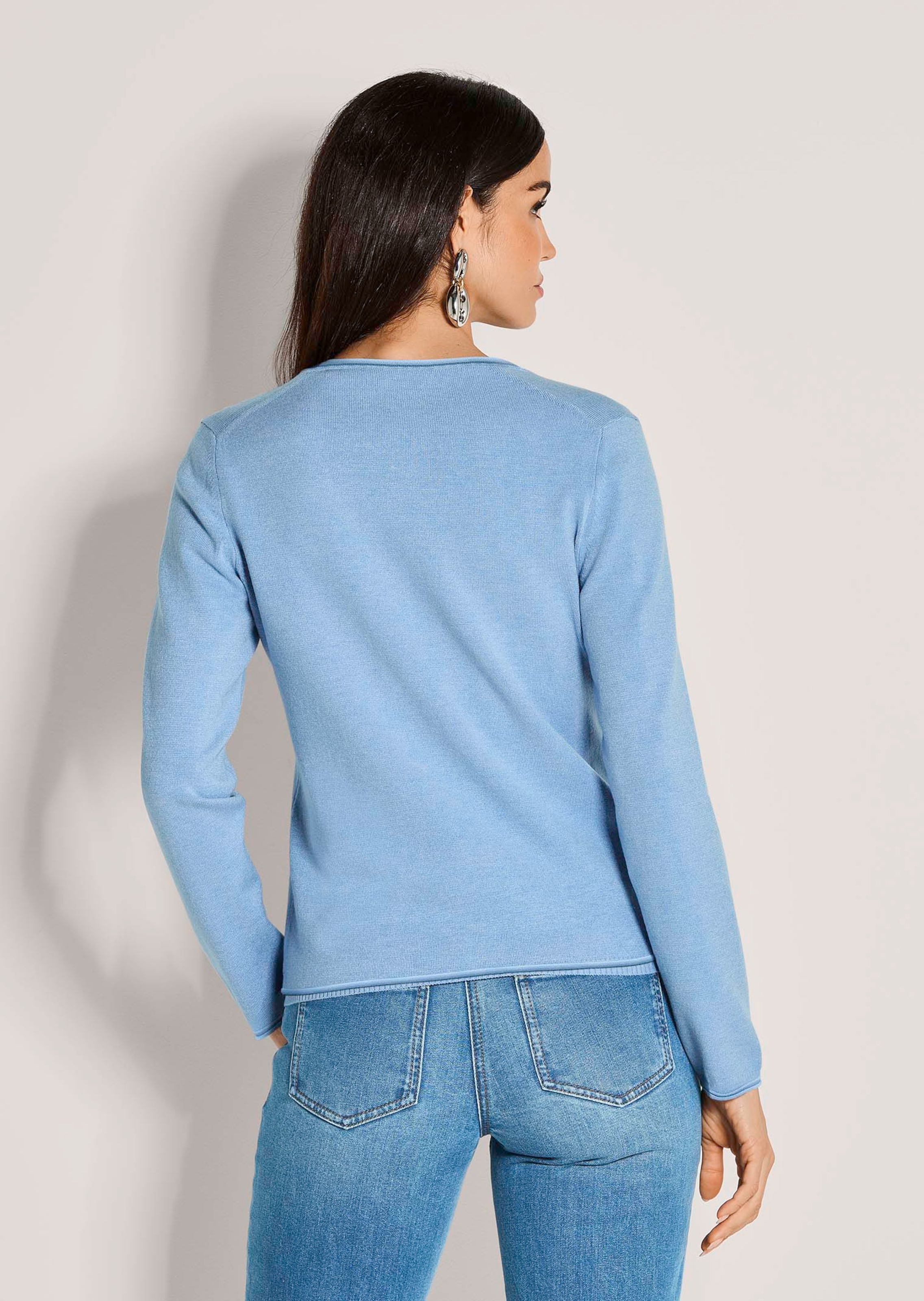 Haut Twin-set Dentelle 2 Pièces Bleu Jeans – Taille 36/38, Neuf Sans étiquettes, Fabriqué En France