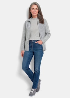 Strickjacke in Rippenstruktur mit Reißverschluss thumbnail 2