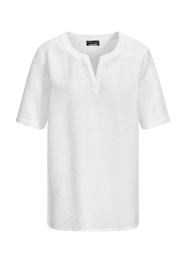 Blouse en seersucker, facile d'entretien