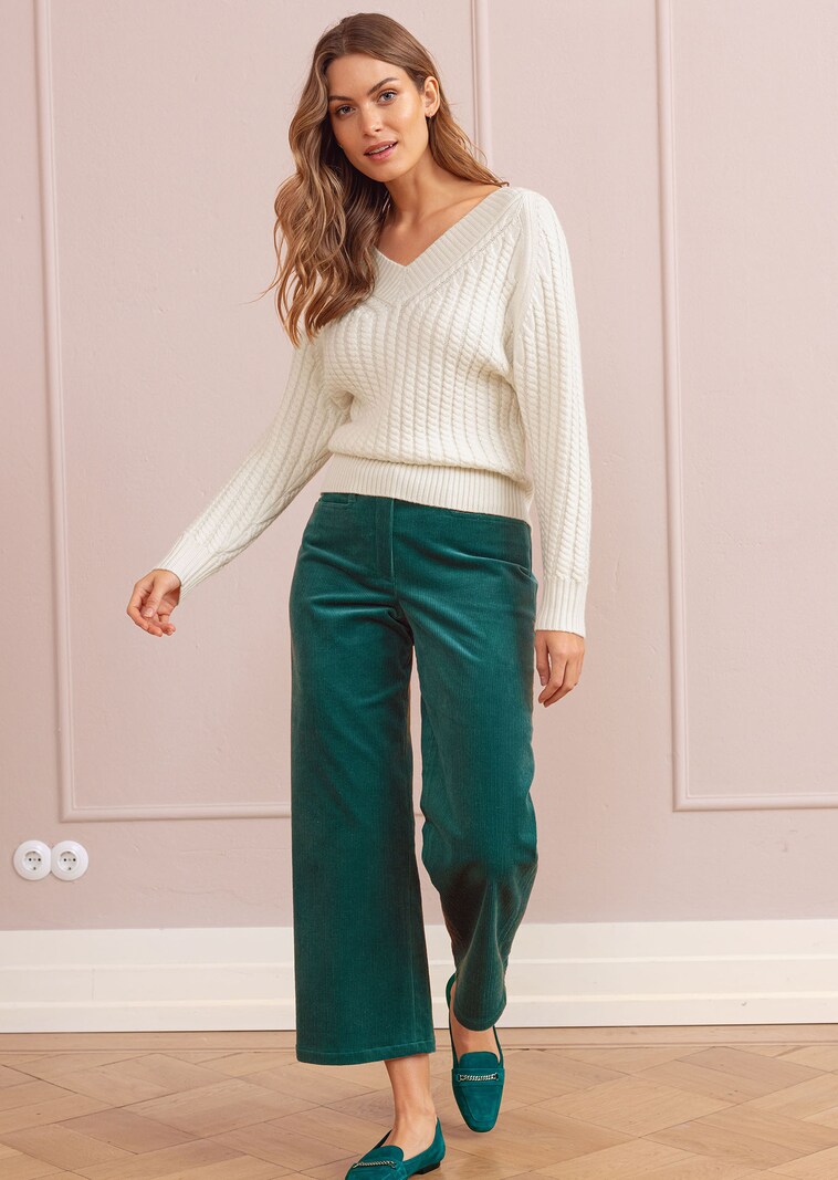 Culottes made from velvety soft fine corduroy