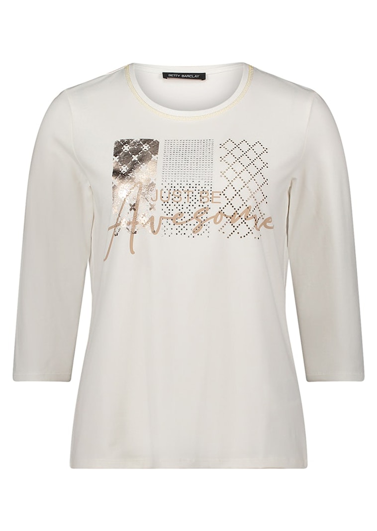 T-shirt en jersey avec imprimé scintillant, devant