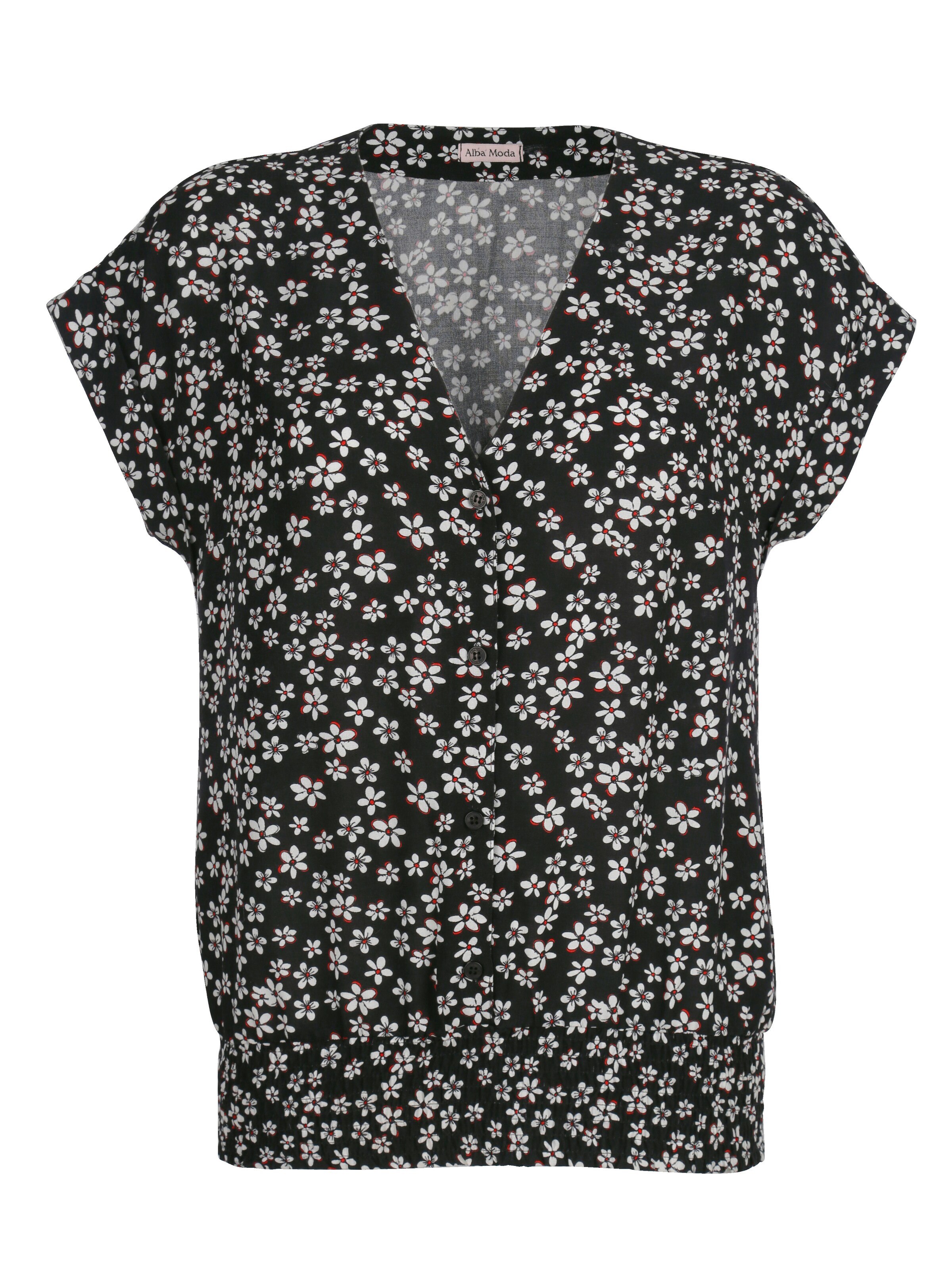 Strandbluse mit femininen Streublümchen 5