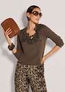 Feinstrickpullover mit Spitzenbesatz thumbnail 4