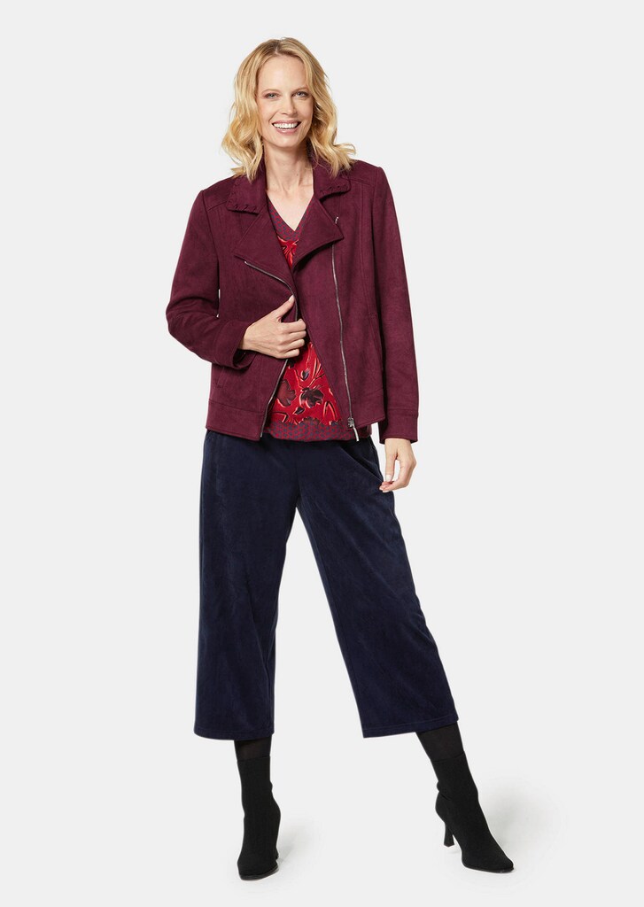 Weiche Jacke in Velourslederoptik