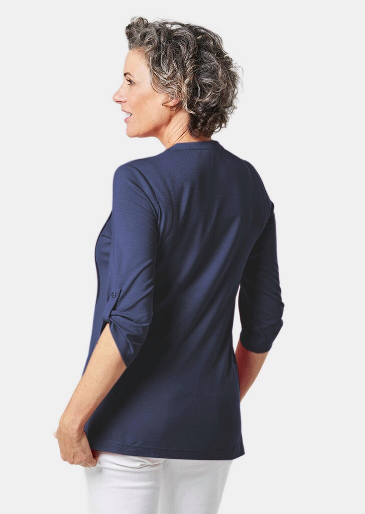 Figurschmeichelnde Shirttunika mit Biesen