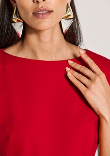 Kokerjurk met boothals en korte mouwen thumbnail 5