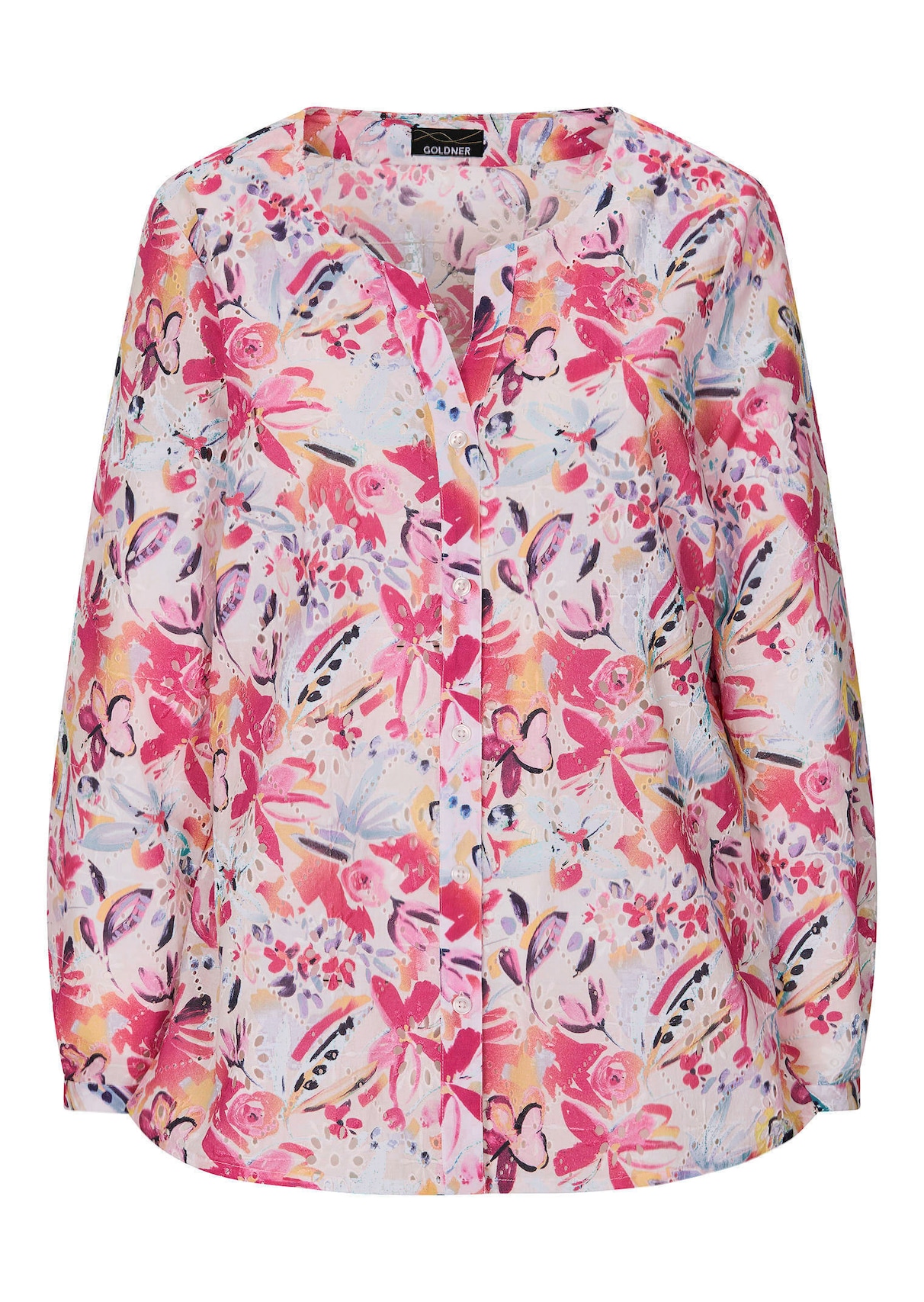 Kanten blouse van puur katoen