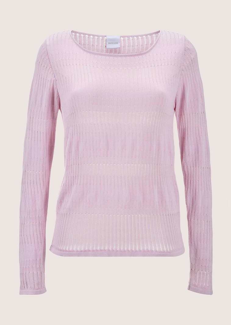 Rundhals-Pullover im Muster-Mix