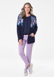 Cardigan avec motif jacquard floral thumbnail 2