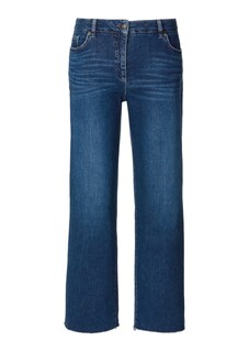 7/8-Jeans mit Fransensaum in Culotte-Form thumbnail 1