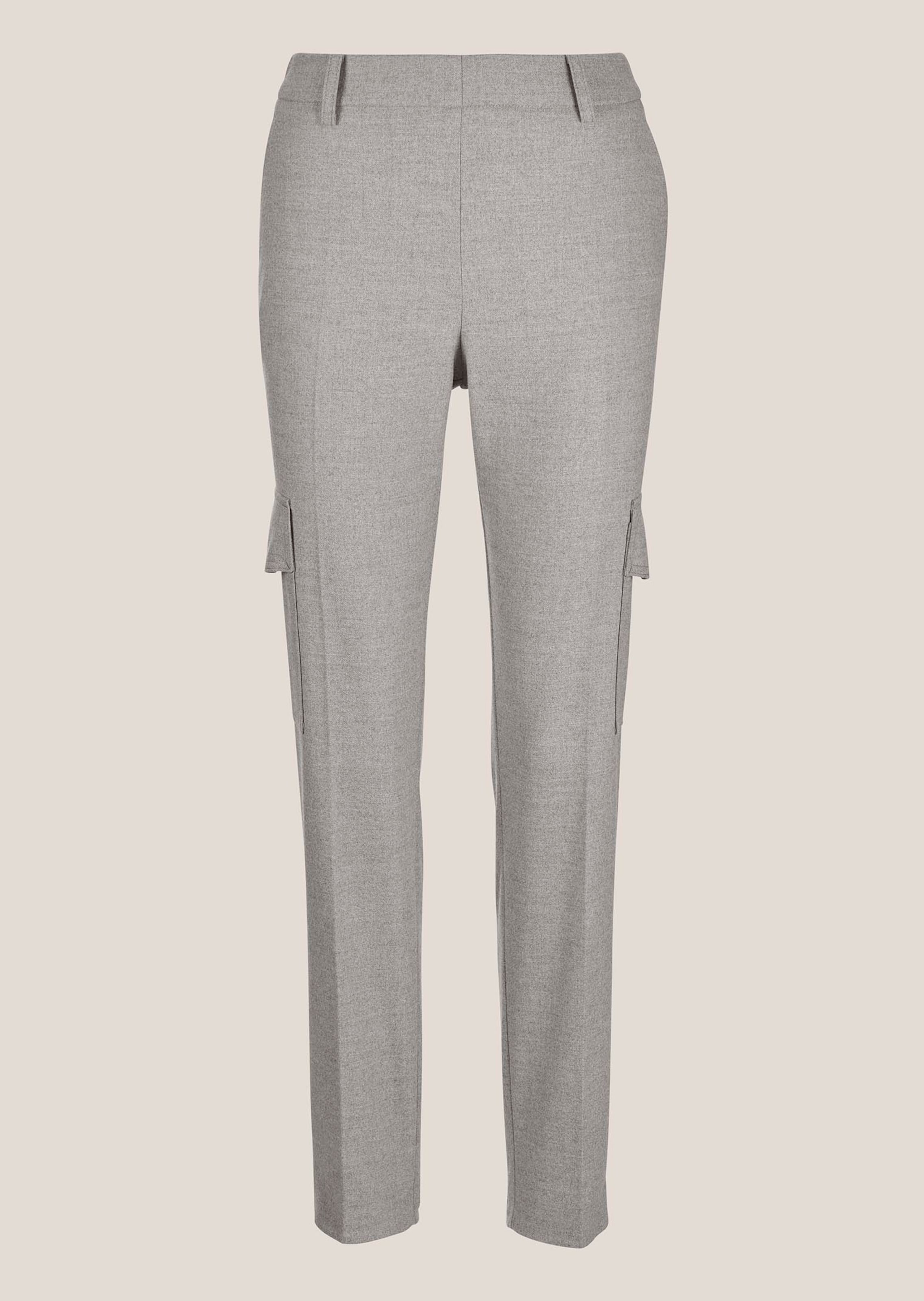 Pantalon Madeleine En Jersey Gris Clair - Coupe Ample Taille Haute - Taille 42 - État Parfait Occasion