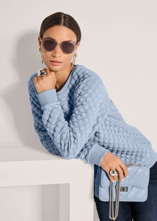Sweatshirt mit Cloqué-Struktur thumbnail 4