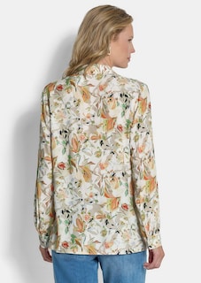 Hemdbluse aus Viskose mit Blumenmuster thumbnail 3