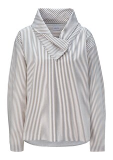 Striped blouse with turn-up collar thumbnail 1