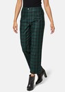 Straight checked trousers in high-waist style thumbnail 1