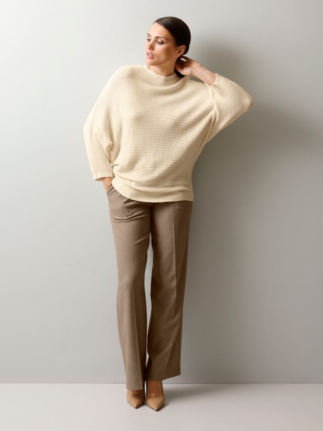 Pullover mit weiten Fledermausärmeln 6