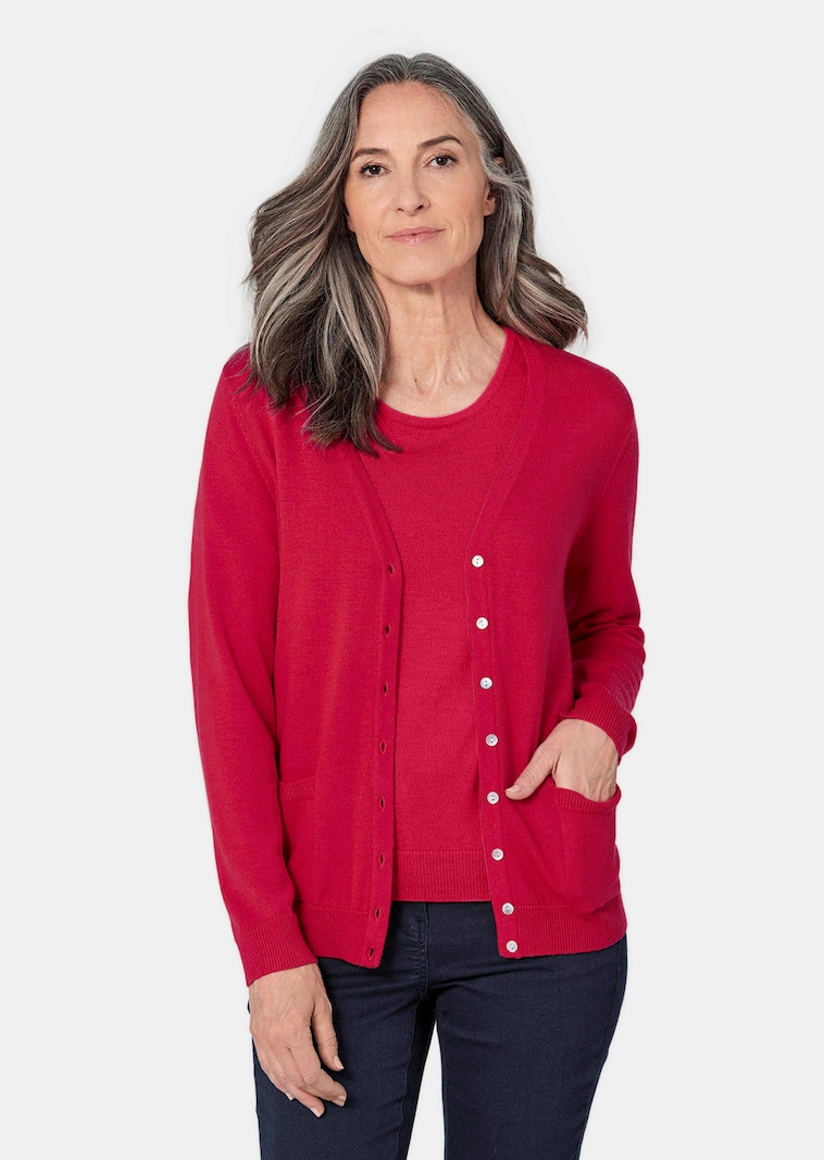 Strickjacke aus reiner Merinowolle