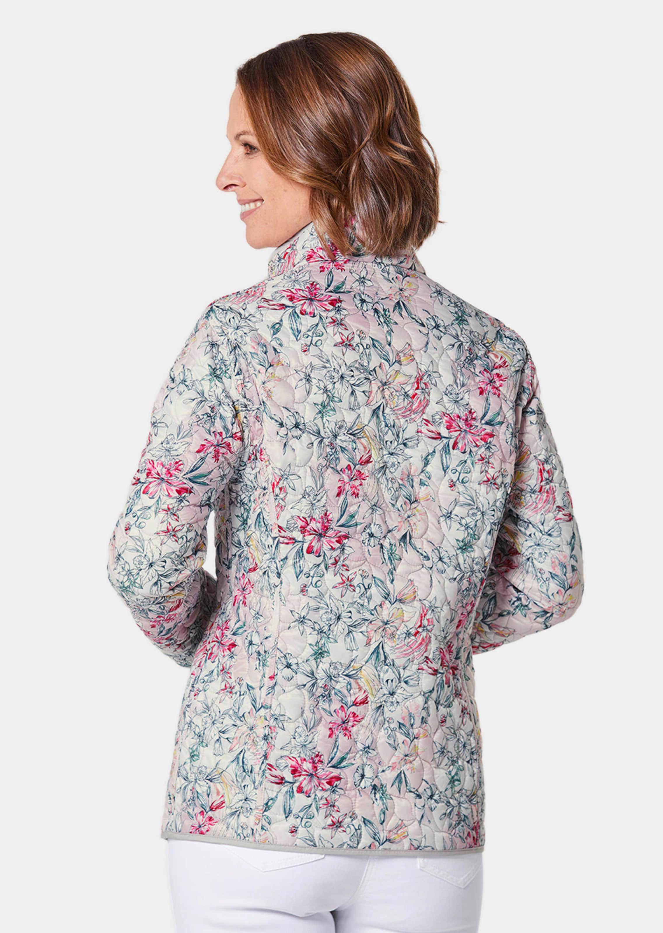 Veste réversible matelassée - rosé / gris / à motifs - Gr. 26 de Goldner Fashion