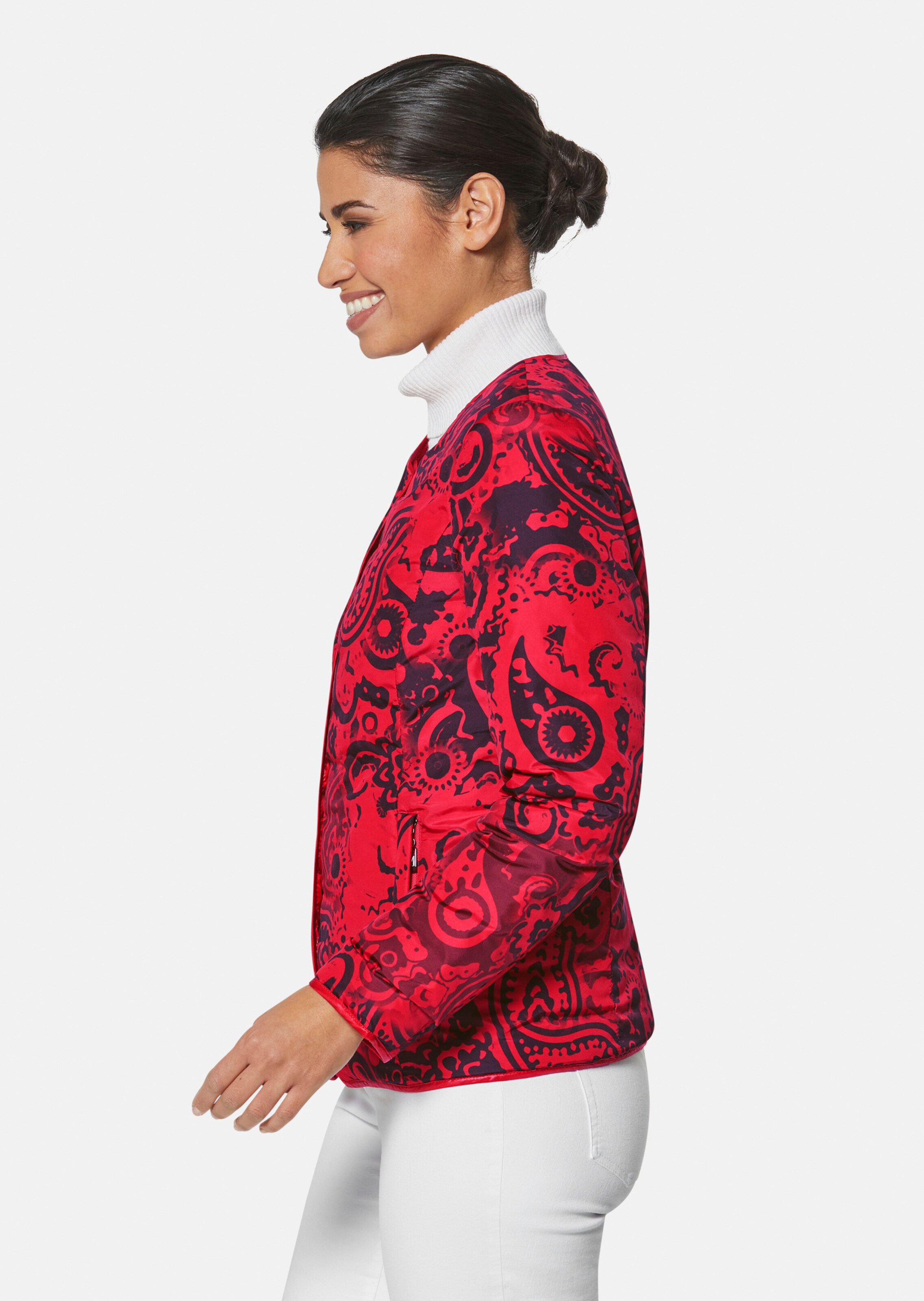 Red/Gold Paisley Smoking Jacket for Men | Smoky Joe's Clothing