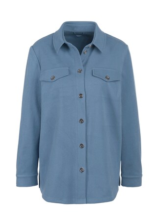 rookblauw Modern overhemdjasje van comfortabel materiaal