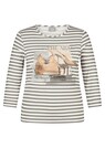 Gestreept shirt met glinsterende print voor thumbnail 6
