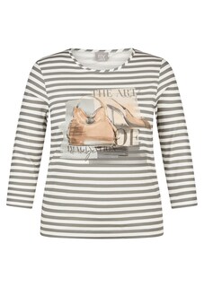 Gestreept shirt met glinsterende print voor thumbnail 6
